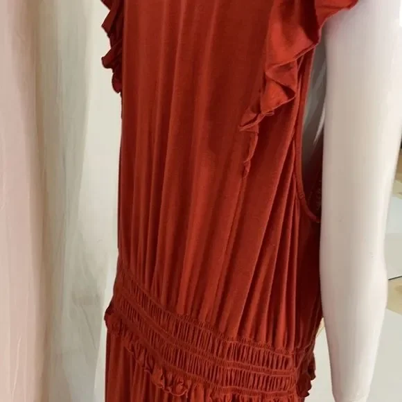 NWT Ava James Tiered MIDI Cotton Boho Dress - Picture 6 of 7